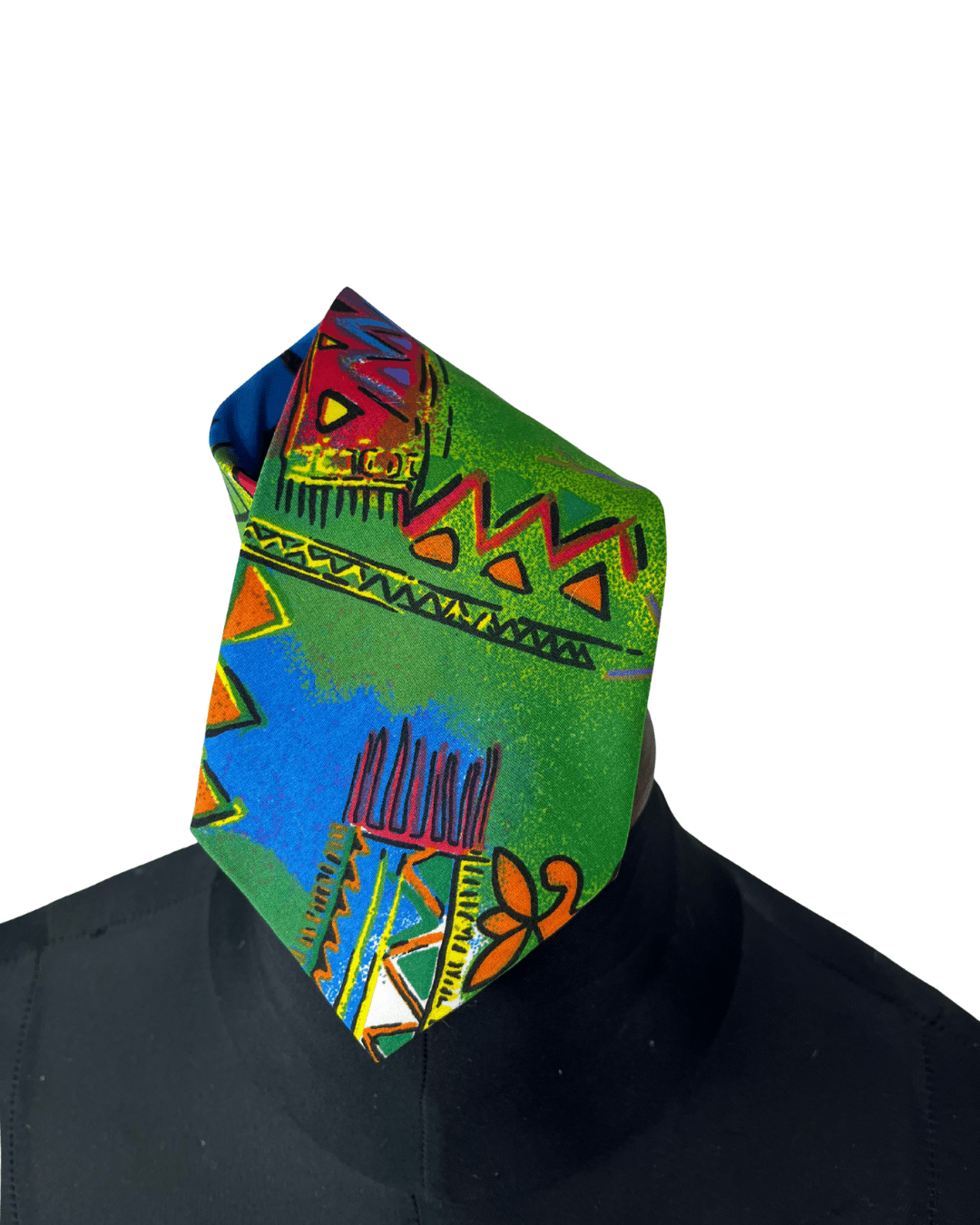 Silver City Tribal Pattern Necktie 9 cm - Funkify