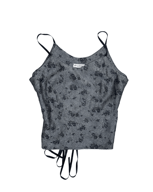 Silver Et Liza lace-up back cami top