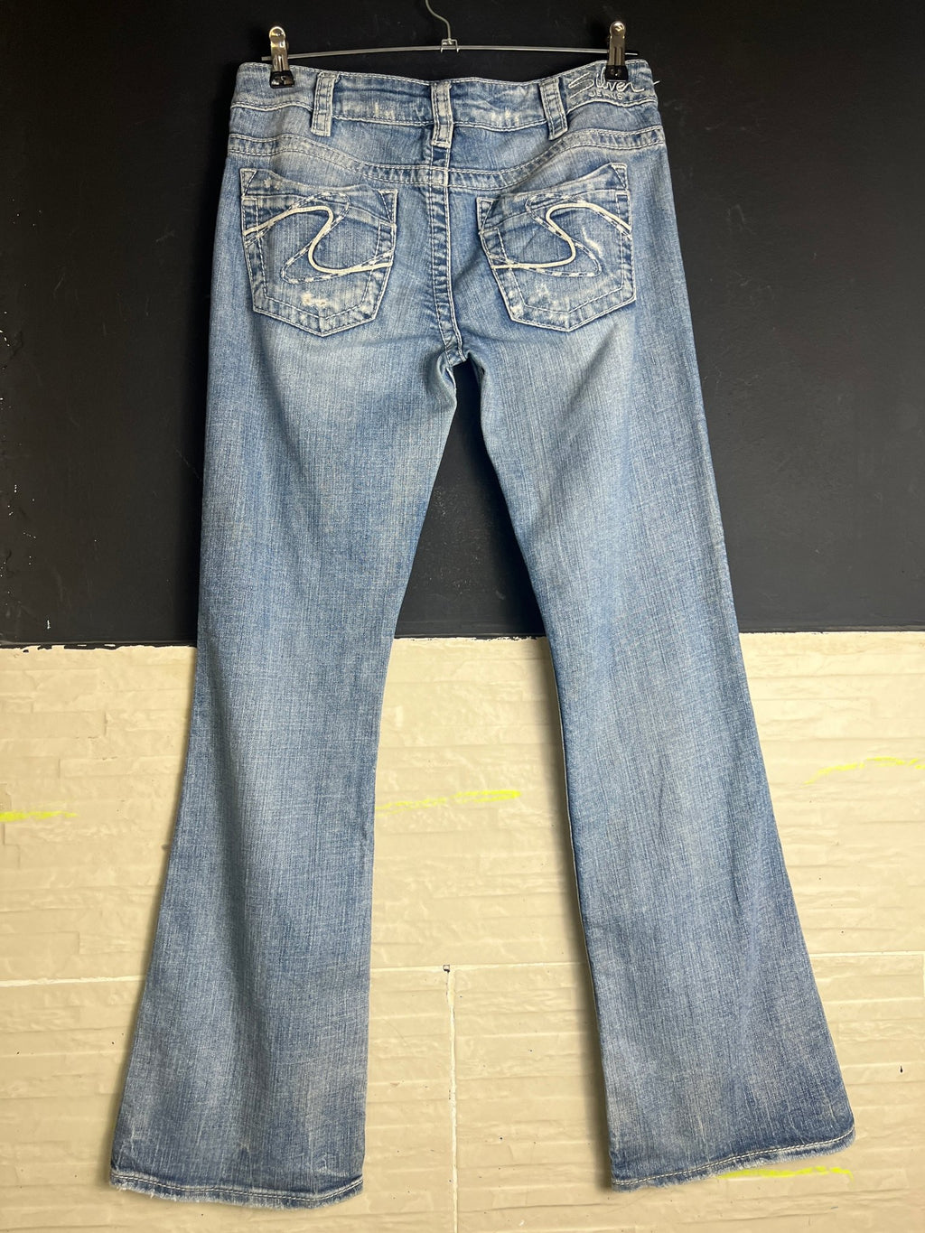 Silver Low- Waist Jeans - Funkify