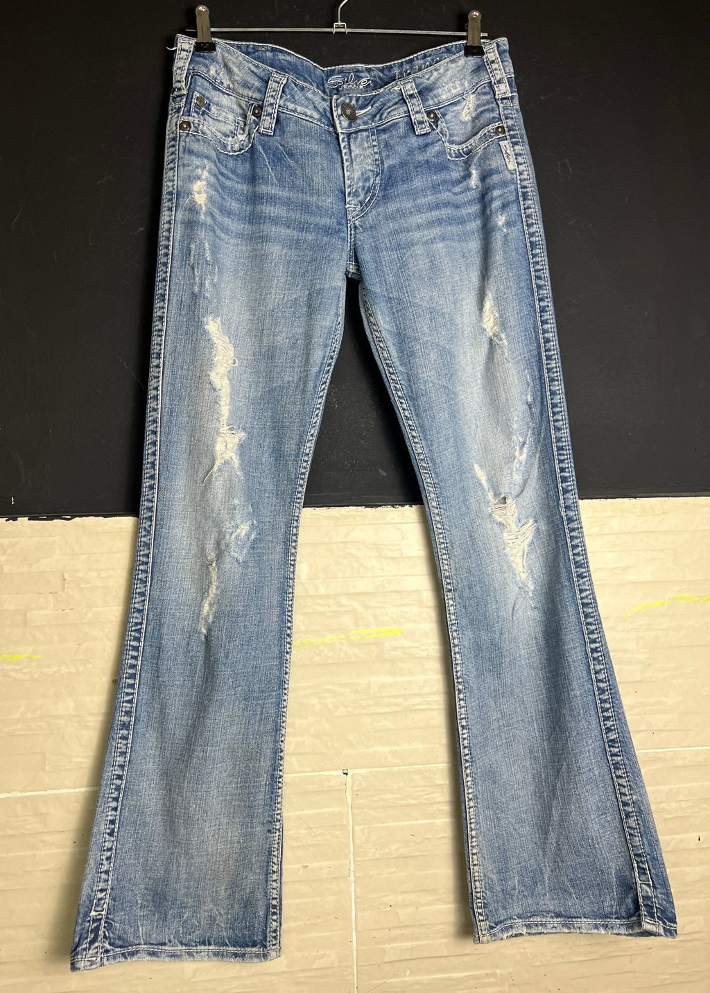 Silver Low- Waist Jeans - Funkify