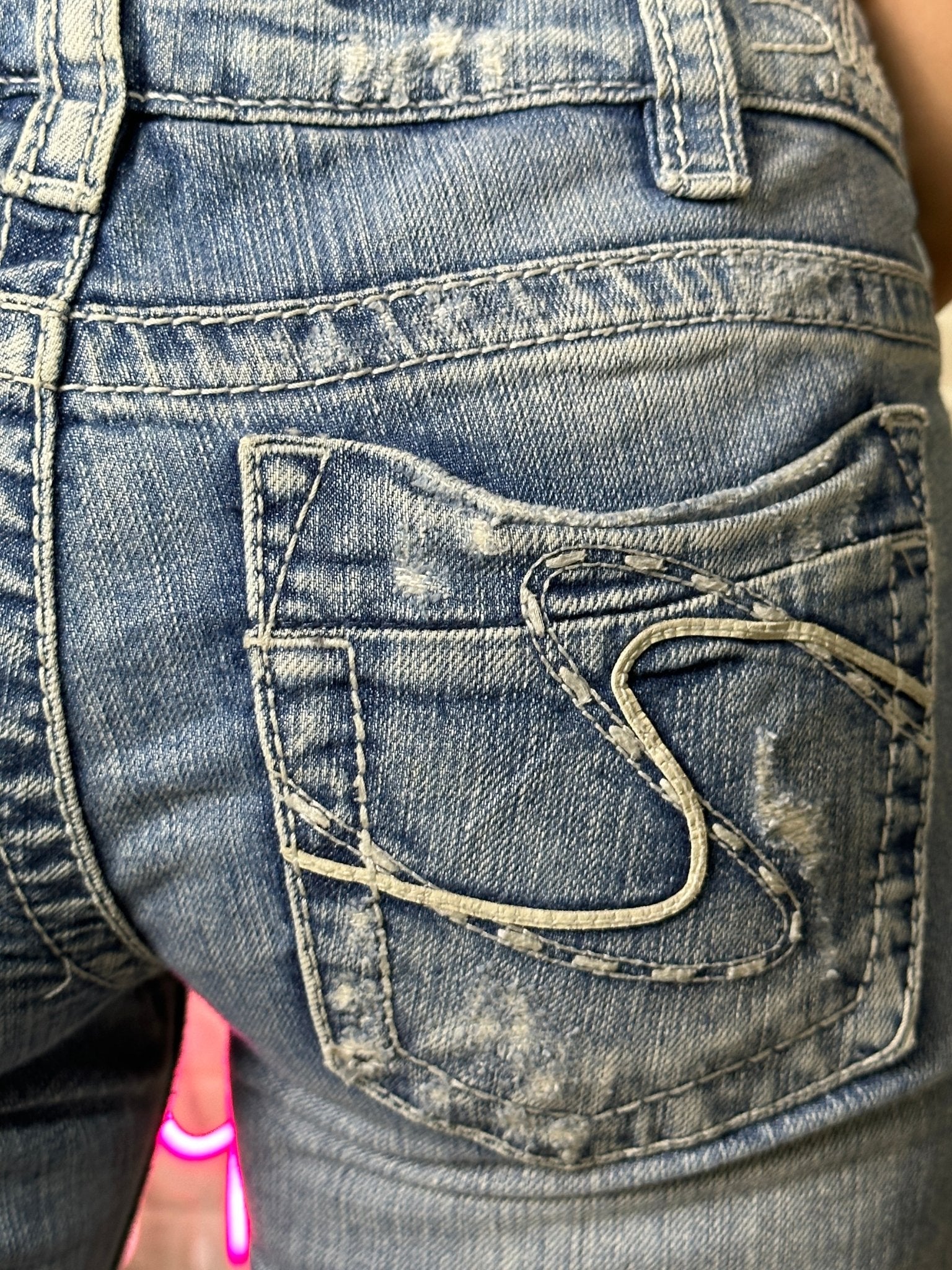 Silver Low- Waist Jeans - Funkify