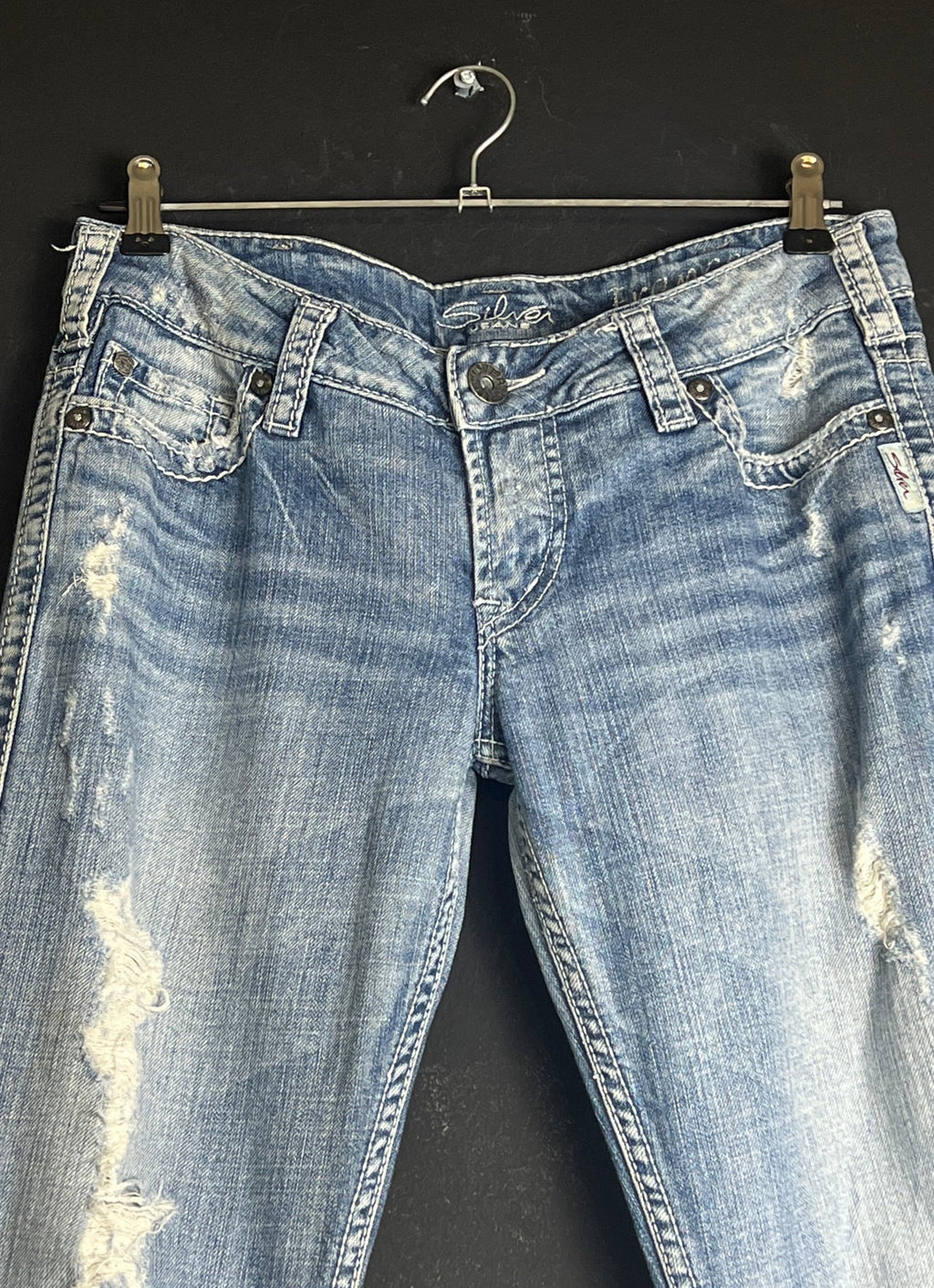 Silver Low- Waist Jeans - Funkify