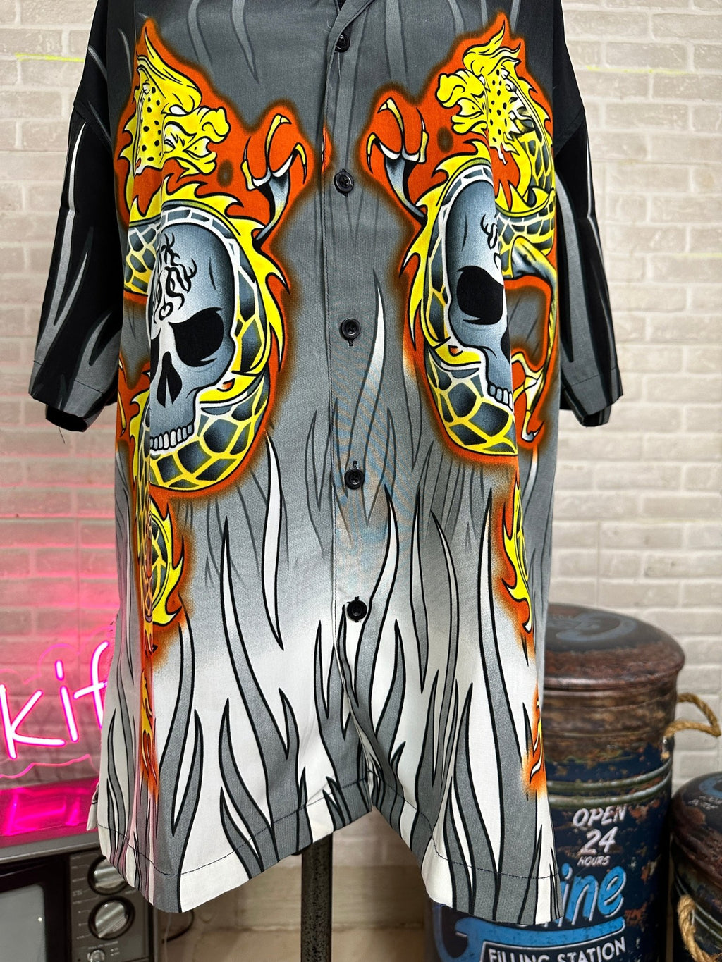 Skull Print Shirt - Funkify
