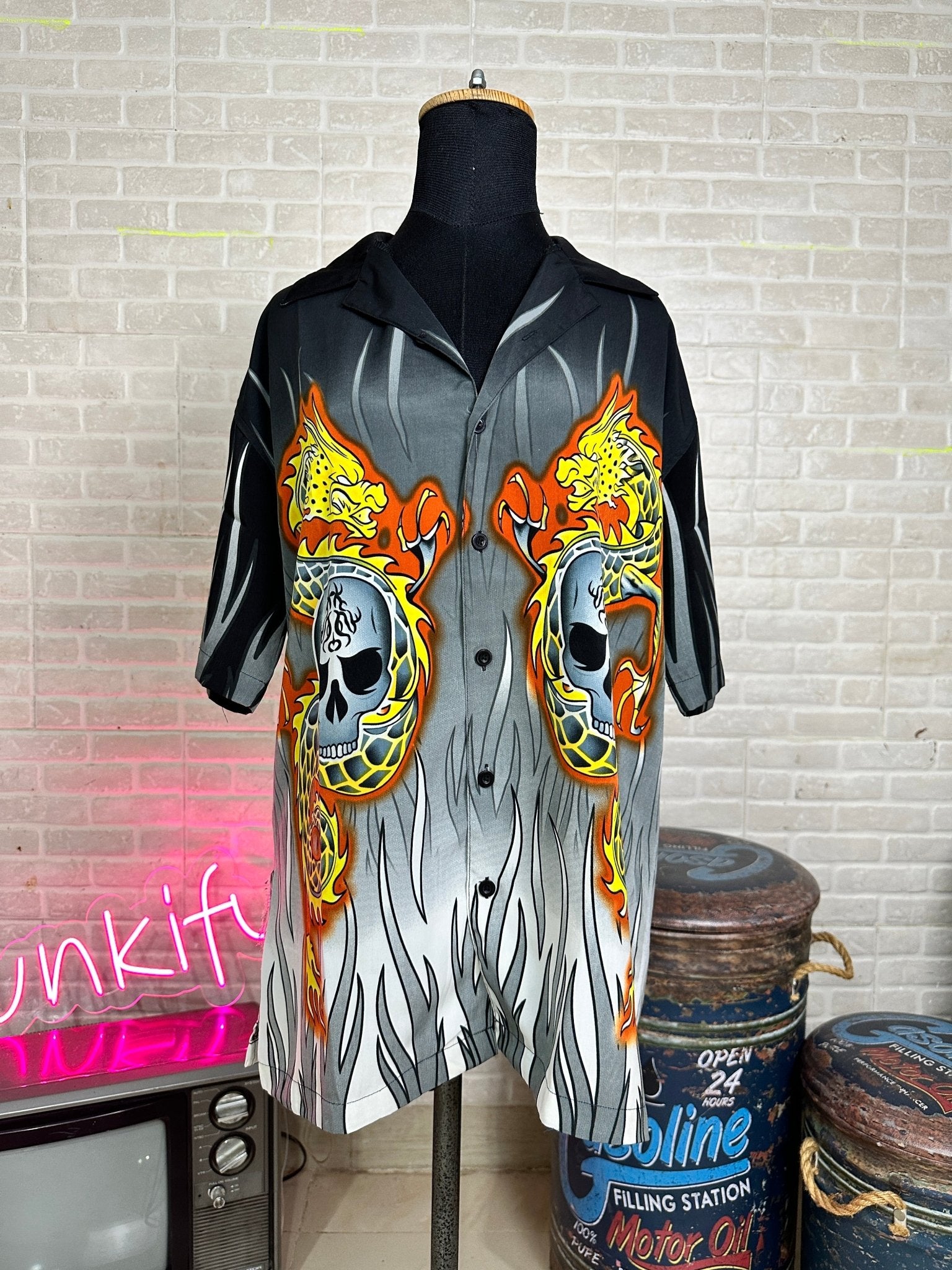Skull Print Shirt - Funkify