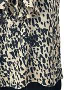 Sleeveless Leopard Print Ruffle Blouse - Funkify