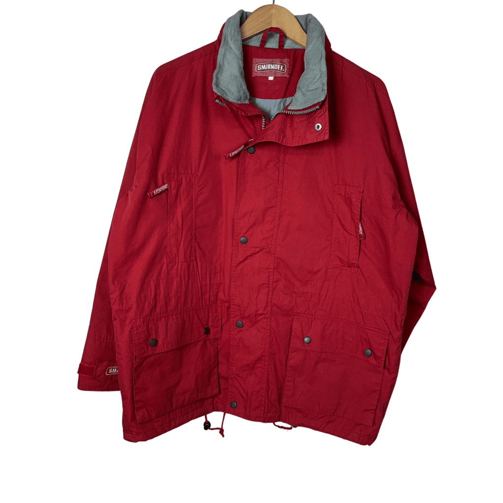 Smirnoff Red Jacket with Foldable Hood Large - Funkify