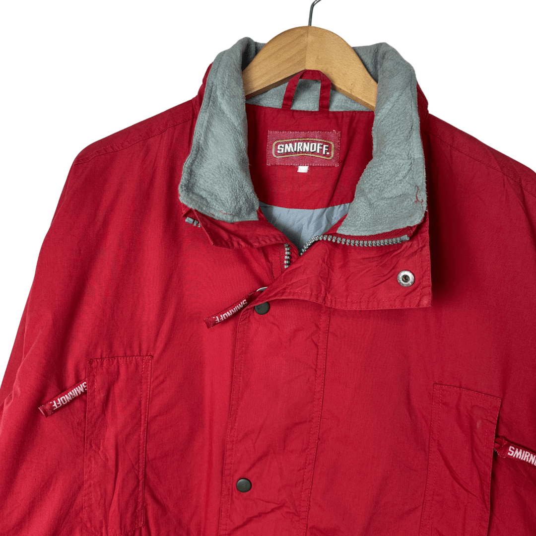 Smirnoff Red Jacket with Foldable Hood Large - Funkify