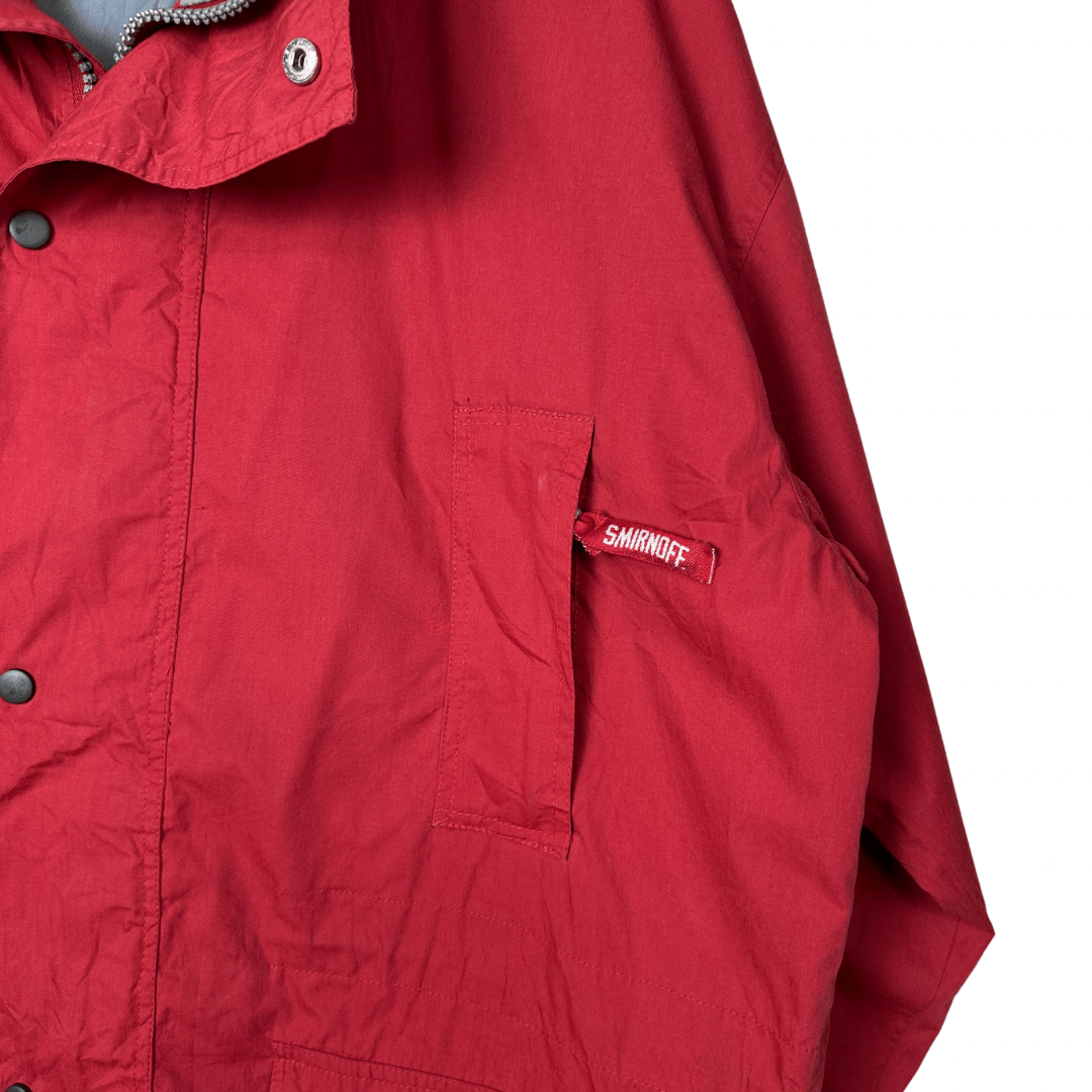 Smirnoff Red Jacket with Foldable Hood Large - Funkify