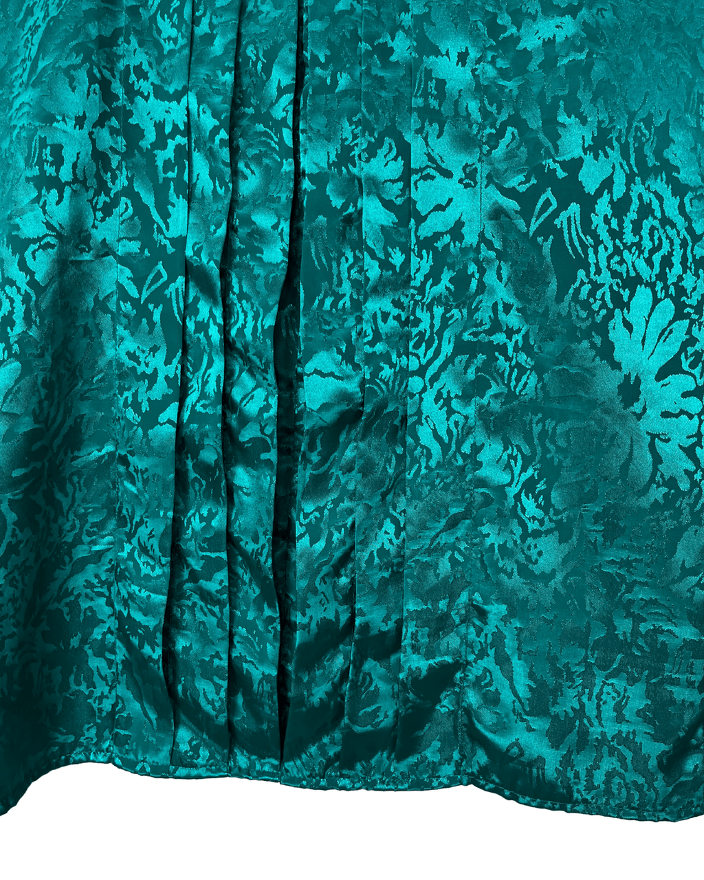 Sophisticates Teal pleated Blouse - Women's Medium - Funkify