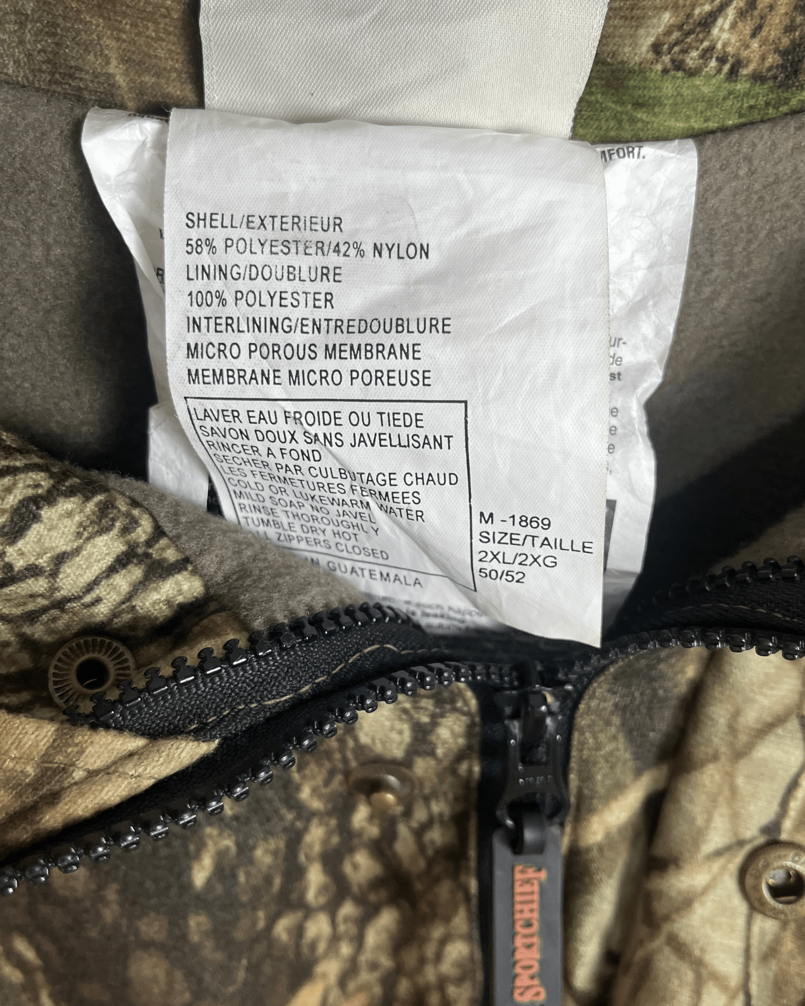 Sportchief Fleece - lined Camo Hunting Jacket - 2XL - Funkify
