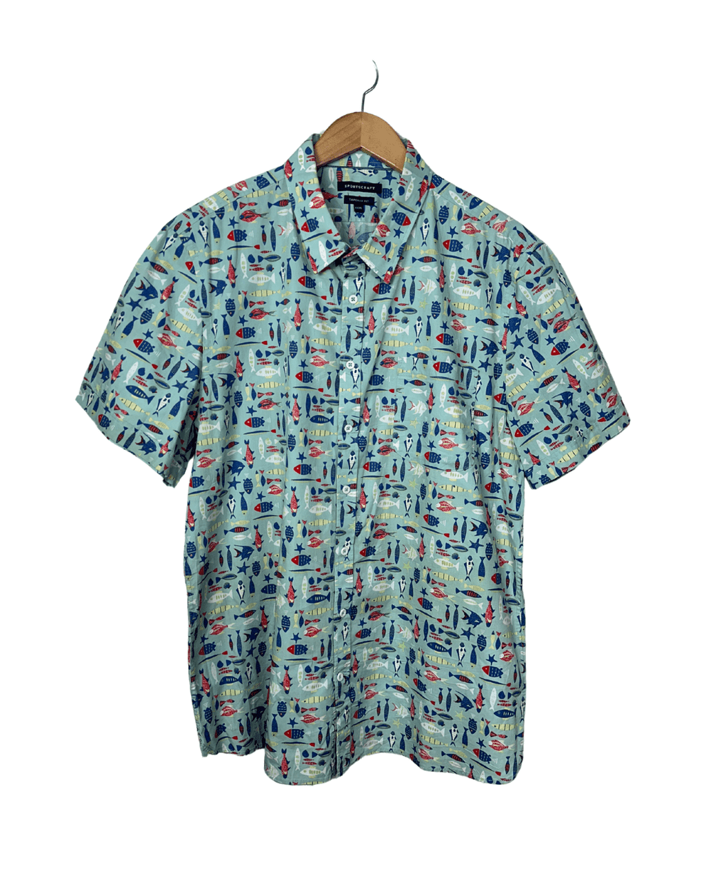 Sportscraft Fish Pattern. Shirt 3XL - Funkify