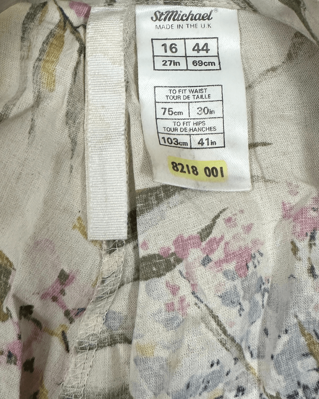 St Michael Linen - blend Pleated Skirt - Funkify