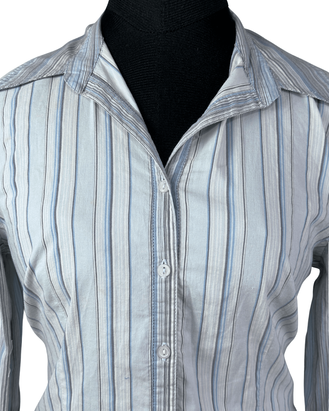 Staccato Striped Fitted Women's Shirt Medium - Funkify