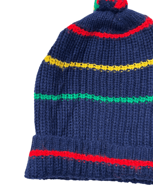 Striped knit beanie