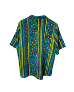 Striped Floral Shirt XL - Funkify
