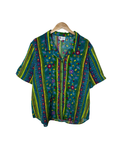 Striped Floral Shirt XL - Funkify