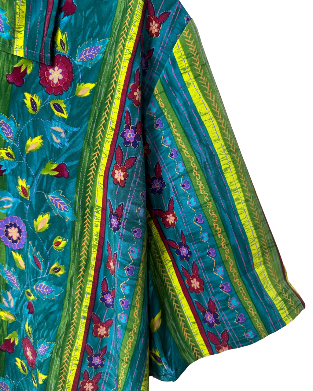 Striped Floral Shirt XL - Funkify