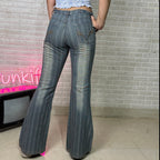 Striped Wide Leg Women's Jeans - Funkify
