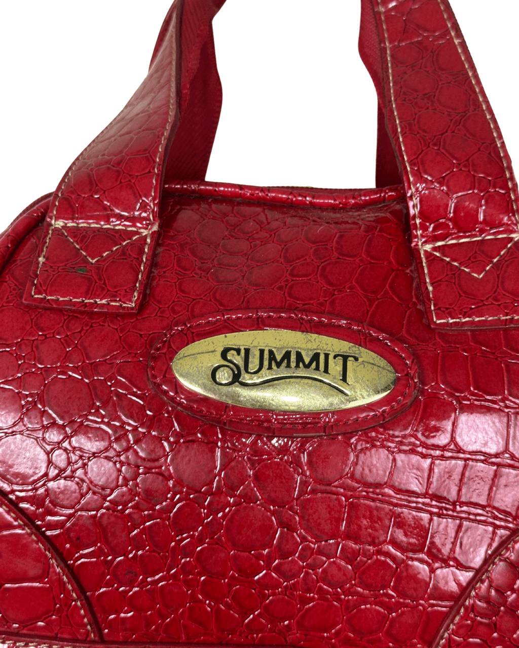Summit Red Croc - Embossed Vanity Handbag - Funkify