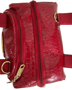 Summit Red Croc - Embossed Vanity Handbag - Funkify
