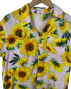 Sunflower Pattern Shirt - Large - Funkify