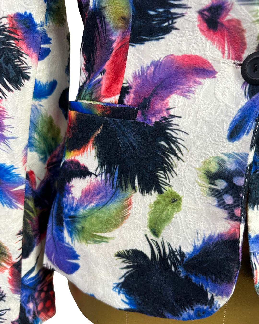 Superstition Feather Pattern Women's Blazer - Small - Funkify