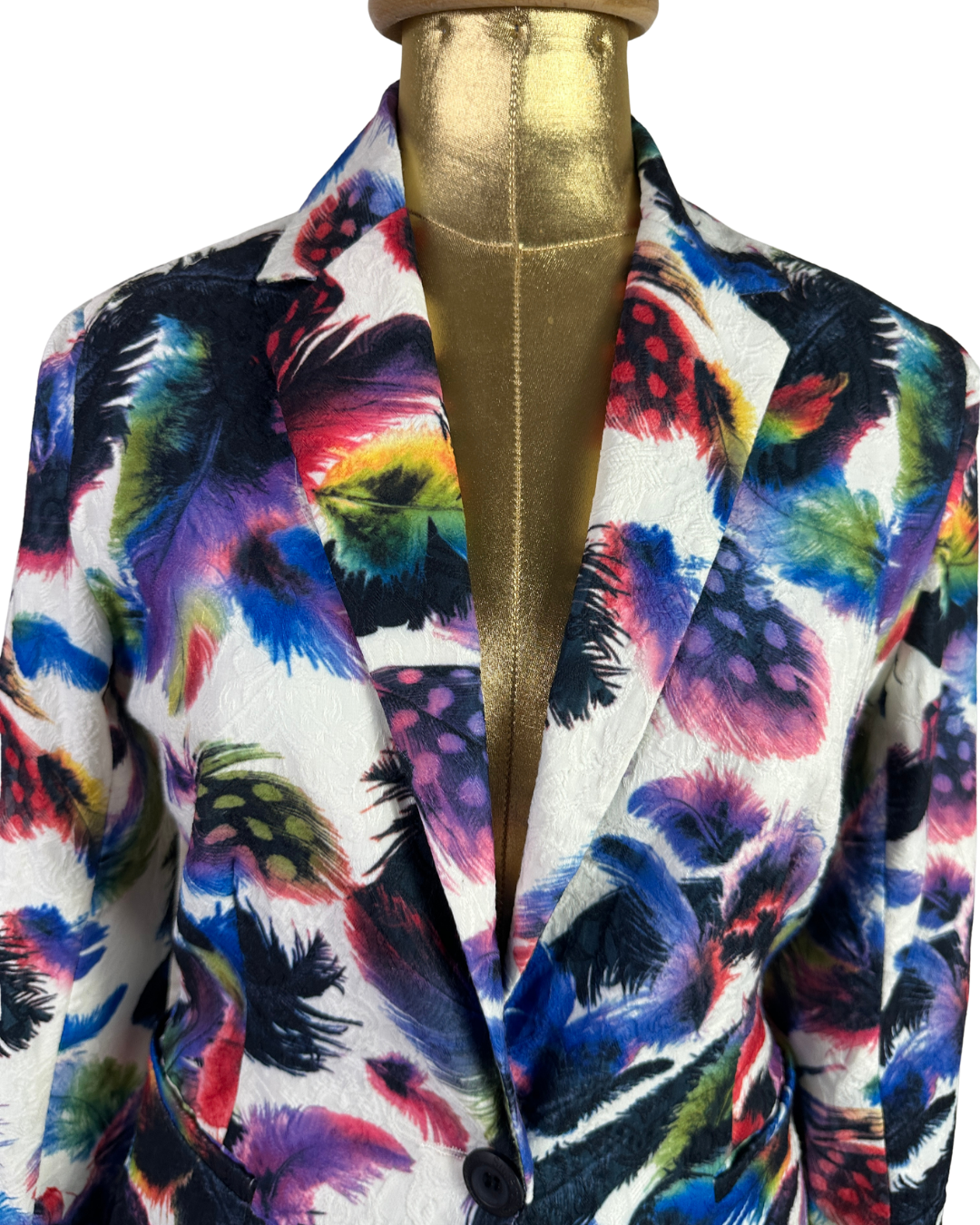 Superstition Feather Pattern Women's Blazer - Small - Funkify