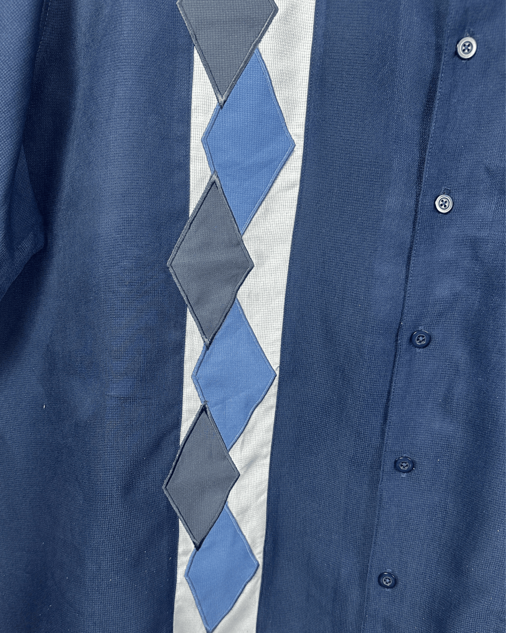Syntgy Diamond Pattern Bowling Shirt - 4XL - Funkify