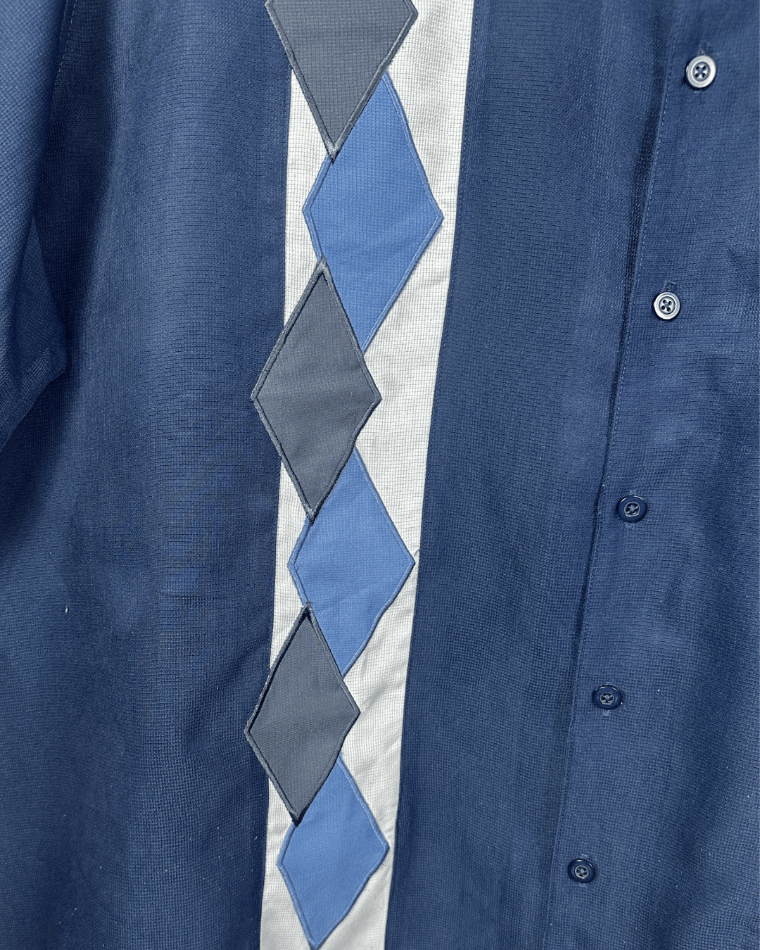 Syntgy Diamond Pattern Bowling Shirt - 4XL - Funkify