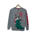 T - Rex Christmas Sweatshirt Small - Funkify