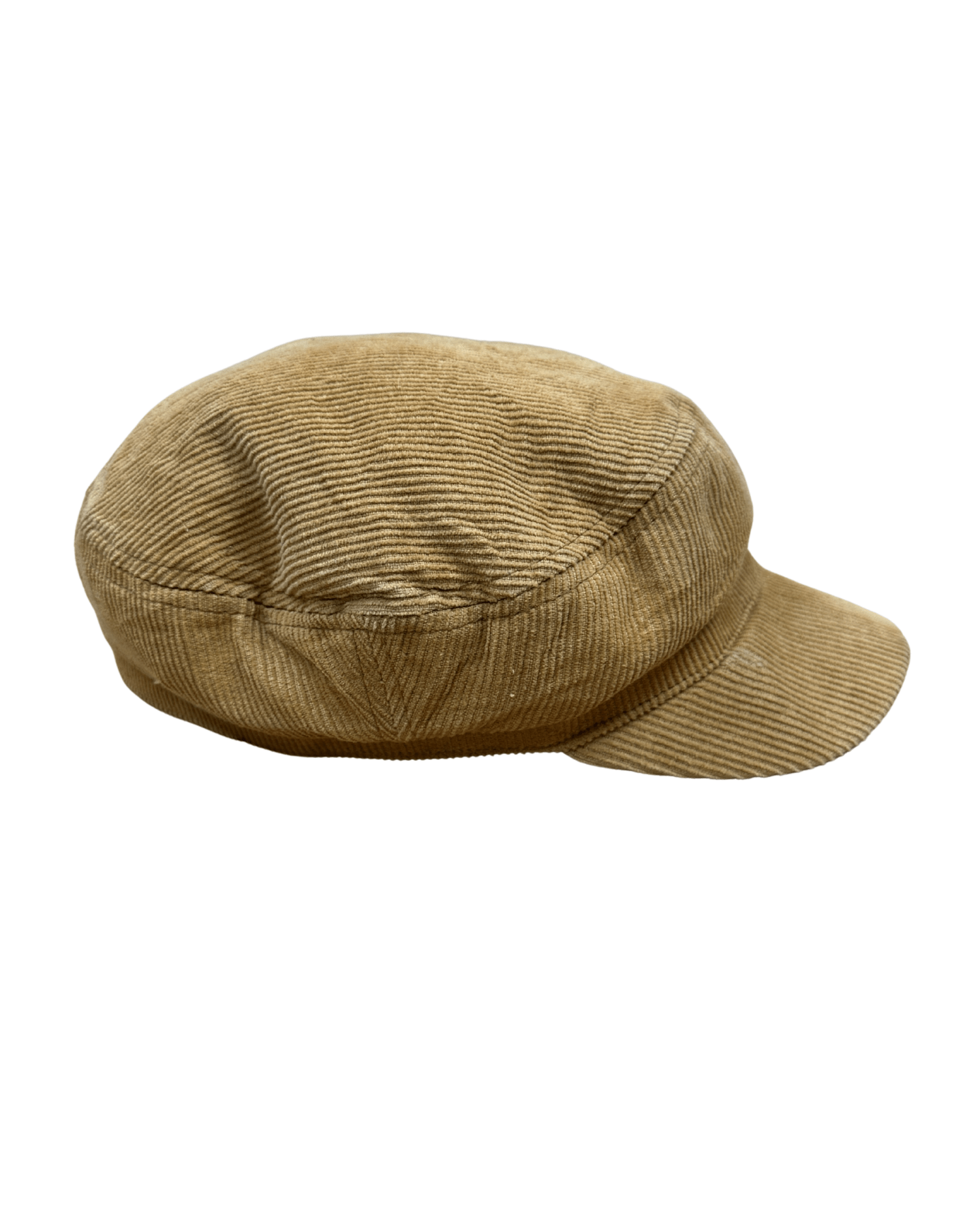 Tan Corduroy Baker Boy Cap - Funkify