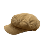 Tan Corduroy Baker Boy Cap - Funkify