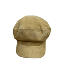 Tan Corduroy Baker Boy Cap - Funkify