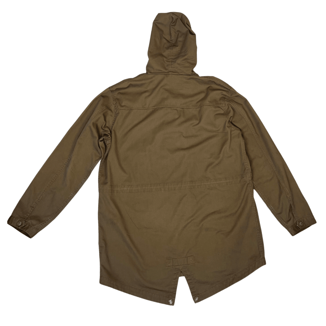 Tan Hooded long Jacket 2XL - Funkify