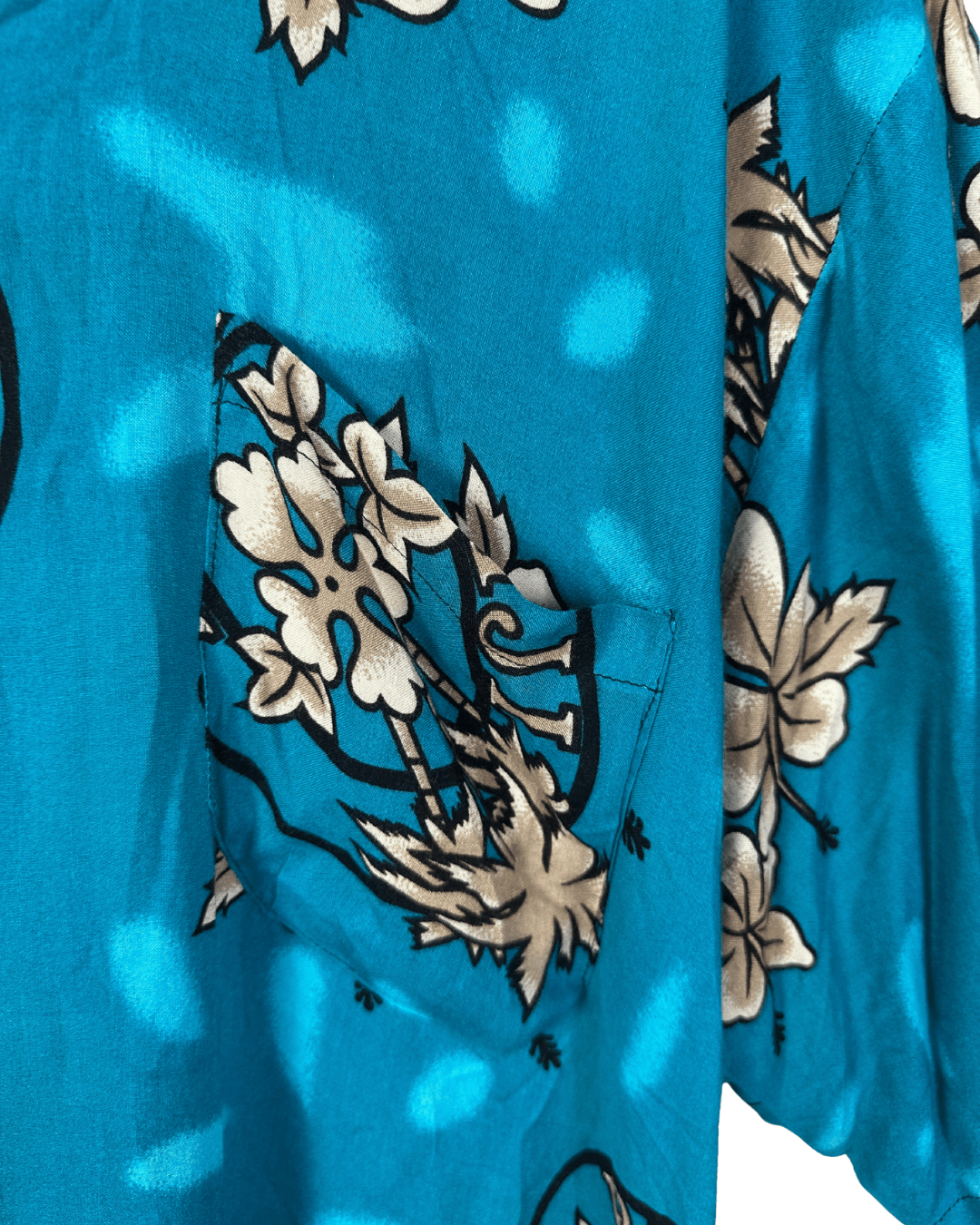 Teal Hawaiian Shirt 3XL - 4XL - Funkify