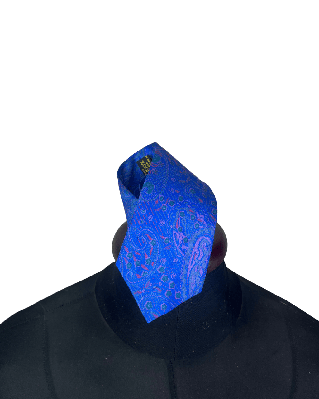 Thai silk royal blue paisley necktie