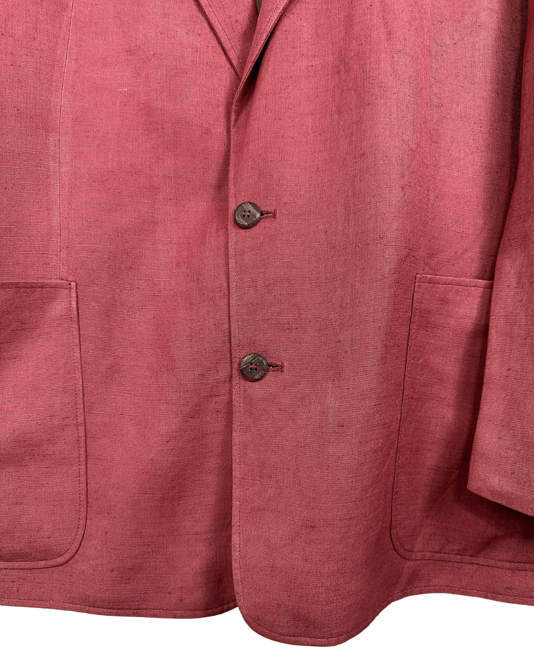 The Red Point Linen Blend Blazer - Size 54 - Funkify