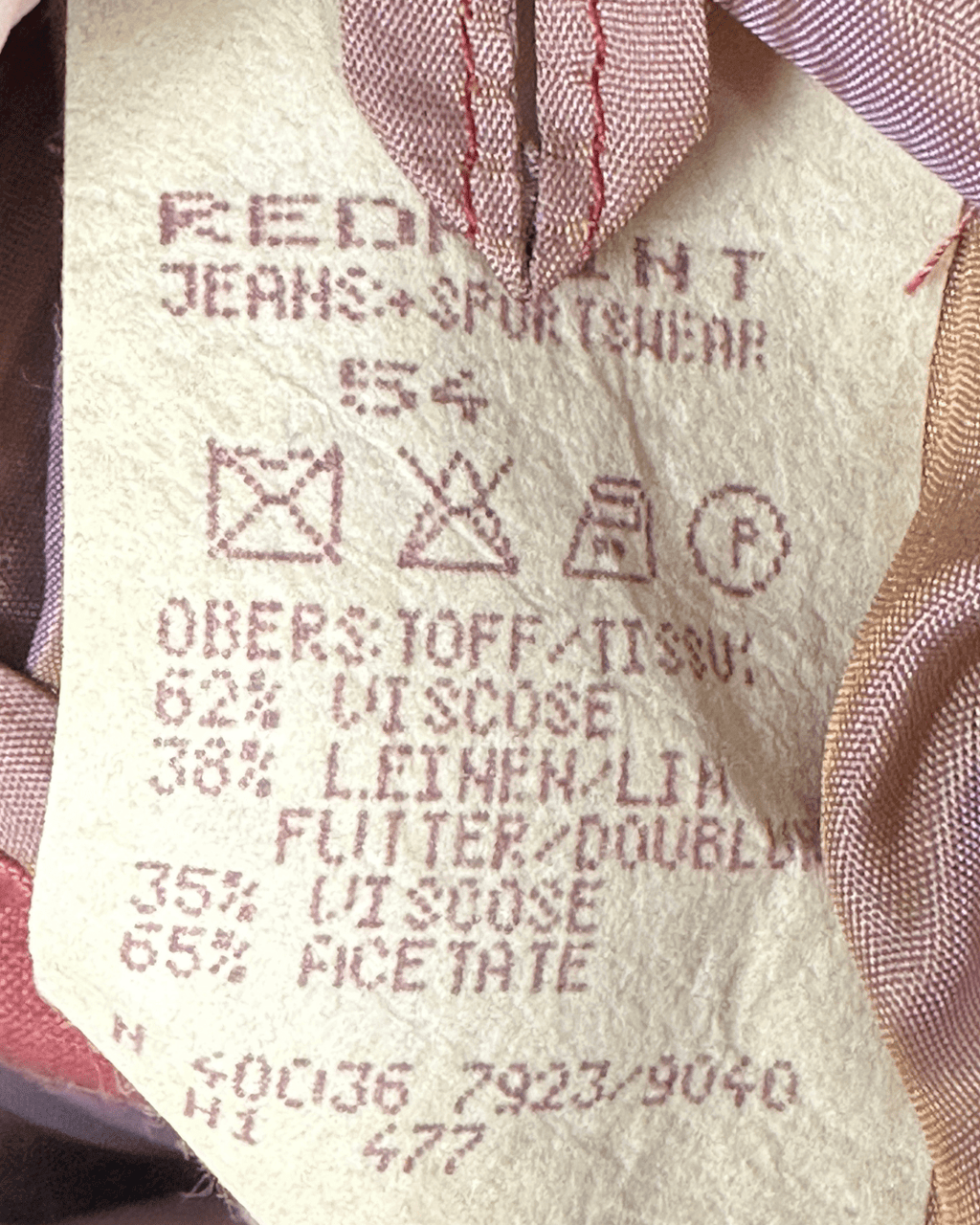 The Red Point Linen Blend Blazer - Size 54 - Funkify