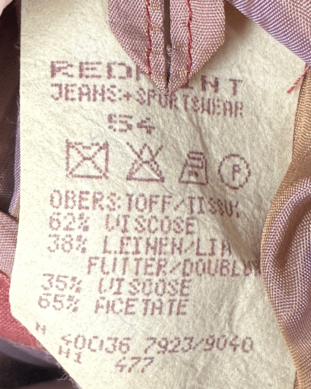 The Red Point Linen Blend Blazer - Size 54 - Funkify
