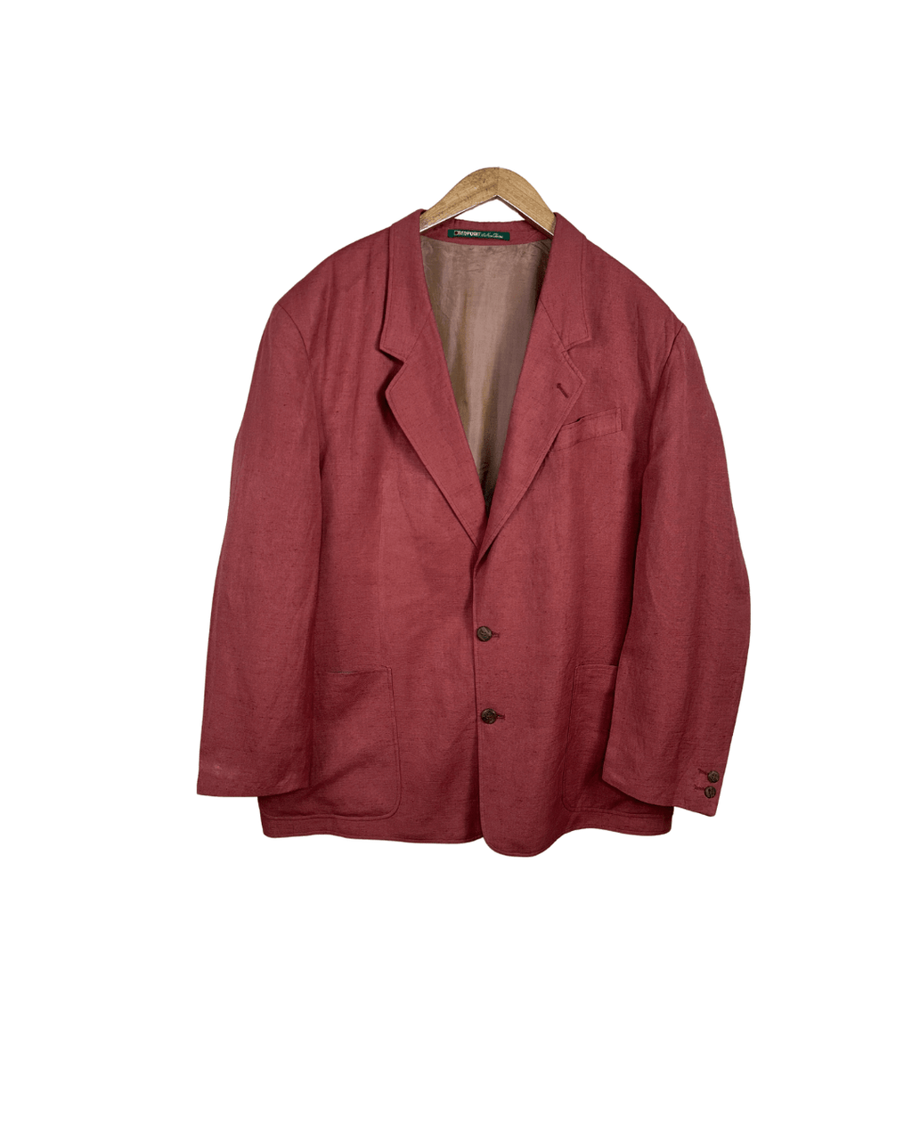 The Red Point Linen Blend Blazer - Size 54 - Funkify