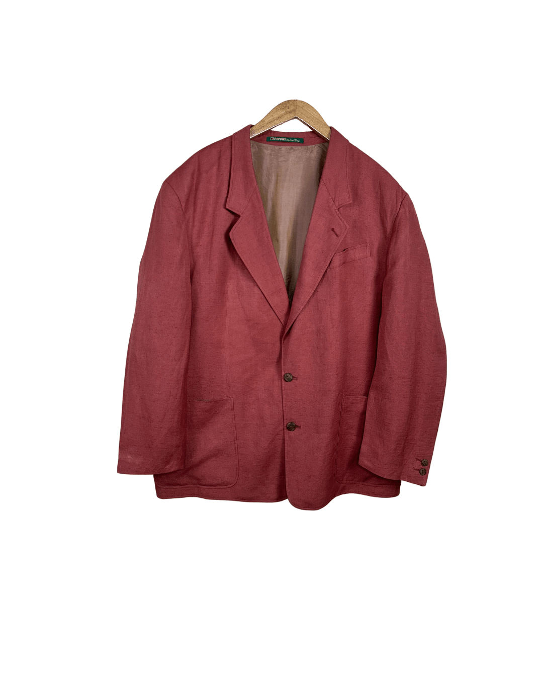 The Red Point Linen Blend Blazer - Size 54 - Funkify