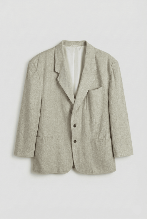 Tom Tailor linen and silk blend beige blazer, size 2XL