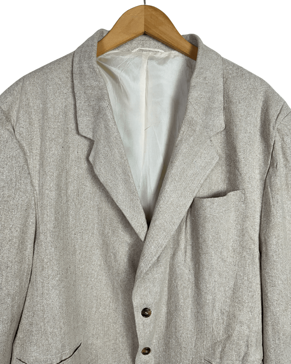 Tom Tailer Linen/Silk Blend Beige Blazer - 2XL - Funkify