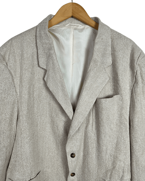 Tom Tailor linen and silk blend beige blazer, size 2XL
