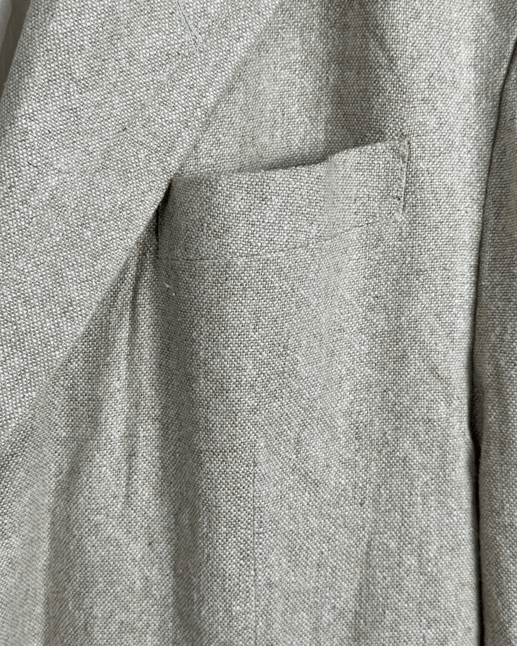 Tom Tailer Linen/Silk Blend Beige Blazer - 2XL - Funkify