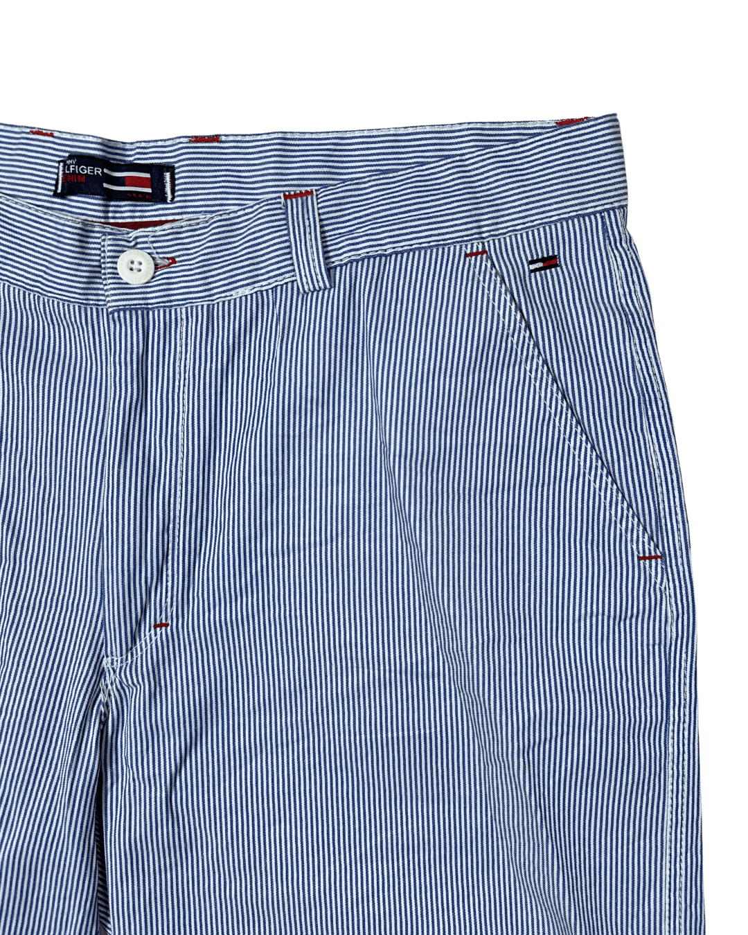 Tommy Hilfiger Denim Striped Shorts – Size 38 - Funkify