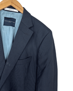 Tommy Hilfiger Feeling Good Tailored Wool Pinstripe Navy Blazer - Size 54 - Funkify