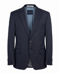 Tommy Hilfiger Feeling Good Tailored Wool Pinstripe Navy Blazer - Size 54