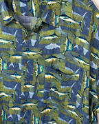 Town craft Fish Pattern Shirt 3XL - Funkify