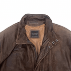 Trapper Brown Leather Jacket 3XL - Funkify